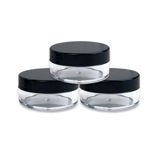 100pcs 2g 3g 5g 10g 15g 20g Empty Clear Round Jars For Cosmetic Lotion, Makeup Cream, Eye shadow, Rhinestone, Sample Pot: Light Grey / 60ml