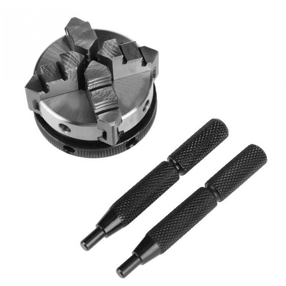 Lathe Chuck 50mm Mini 4 Jaw Reversible Self-Centering Thread Mount Lathe Chuck K02-50 +Chuck connecting rod