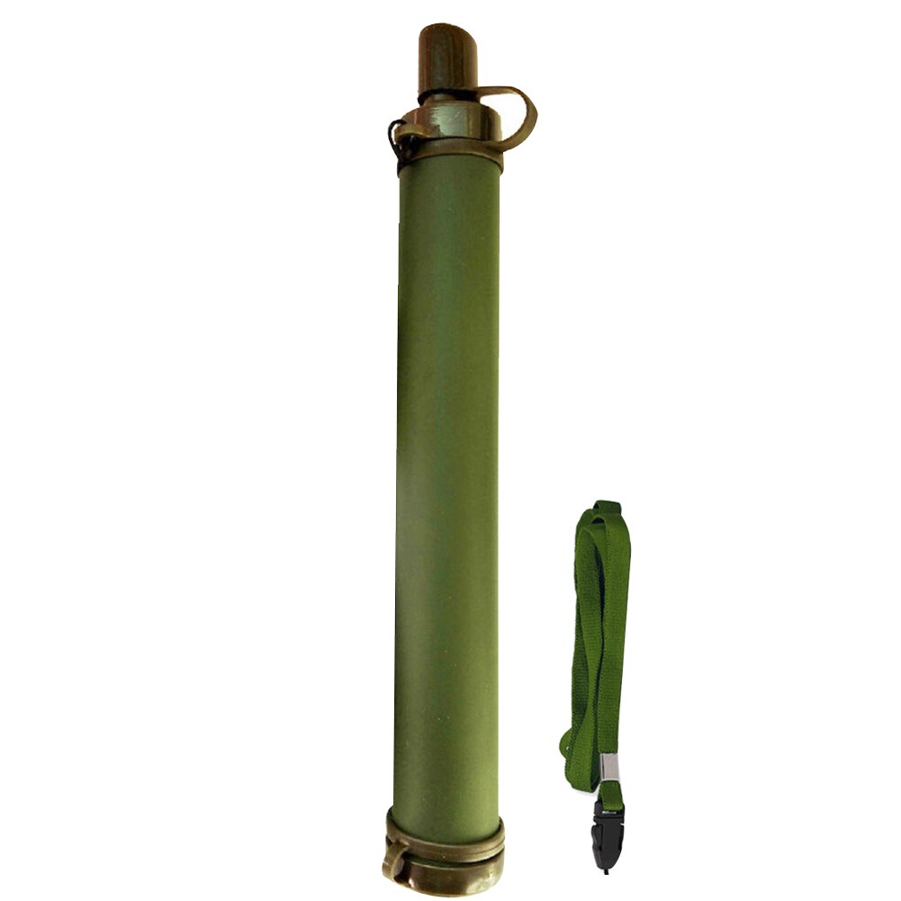 Système de Filtration Portable pour paille, filtre de paille, purificateur d'eau, extérieur, vie sauvage, urgence, randonnée, eau potable: ArmyGreen