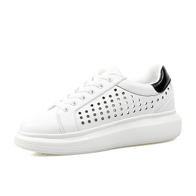 Sneakers voor dames outdoor sportschoenen dames licht ademend tennis studentenflats antislip schoenen goedkoop tenis feminino: Wit / 9