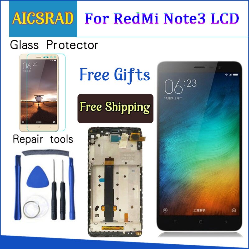 AICSRAD Lcd-scherm voor Xiaomi Redmi Note 3 Pro Soft-key Backlight Lcd-scherm + Touch Screen voor Xiaomi redmi Note 3 146 MM