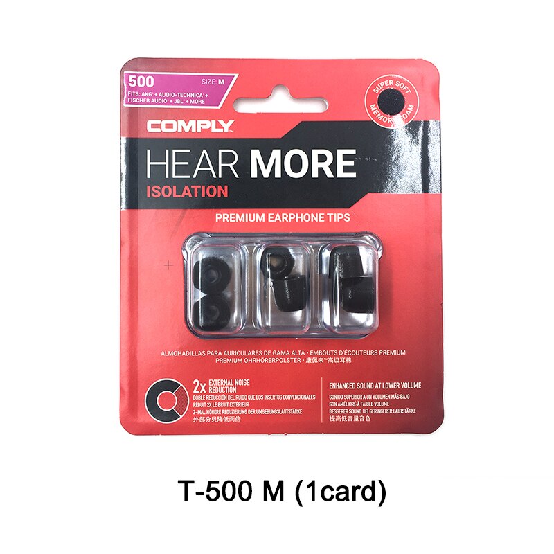 COMPLY T500 TX500 T100 T200 T600 SP SmartCore AP SmartCore Premium Earphone Foam TIPS: T-500 M (1card)