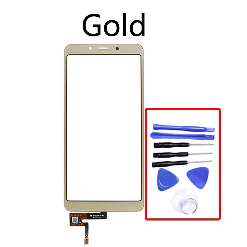 5.45 &quot;Voor Xiaomi Redmi 6 Redmi6 Redmi 6A Touch Screen Panel Sensor Lcd-scherm Glas Lens Panel Touchscreen Digitizer: Gold-With tool