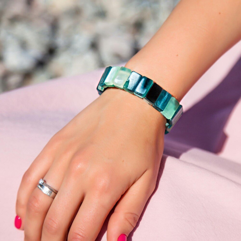 Moda pulseiras redondas pulseiras de acrílico pulseira escalável estilo punk pulseiras para mulher 2018 jóias bijoux pulseiras