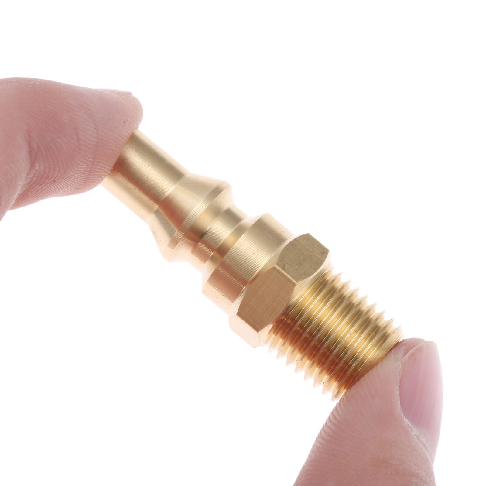 Solid Brass Propane Quick Connect Fitting Adapter Male Plug 1/4inch NPT For BBQ And Low Pressure Propane Gas Systems Grill Part