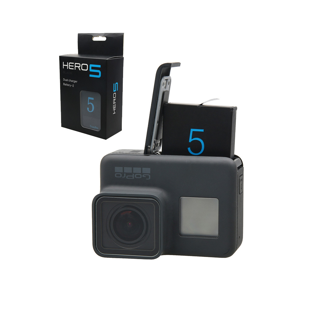 Voor hero 5 hero 6 7 8 Batterij + Type-C Dual Batterijen Lader Zetel dubbele Lading voor Gopro hero 6 5 7 8 Zwarte Accessoires