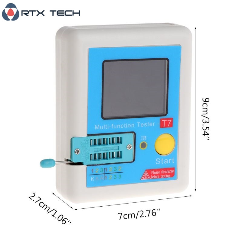 Lcr-t7 Hoge Snelheid Transistor Tester Full Color Screen Grafische Display Multifunctionele Tester