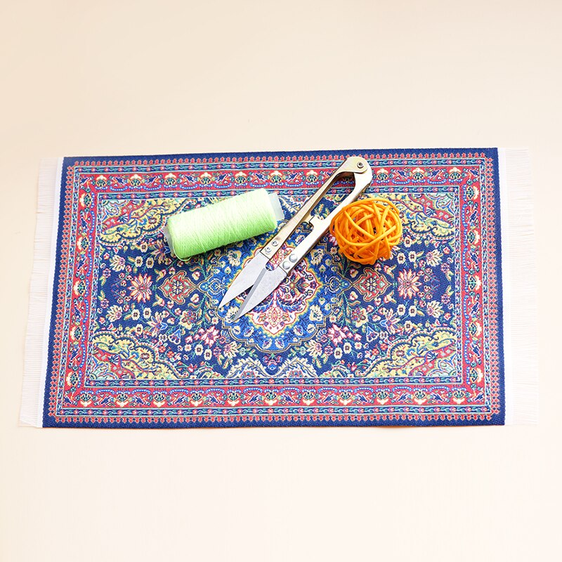 1Pc Mini Medium Paars Rood Tapijt Speelgoed Miniaturas 1:12 Huis G6U0 Accessoires Poppen Speelgoed Tapijt Huis H Diy Mini meubels In B8K6