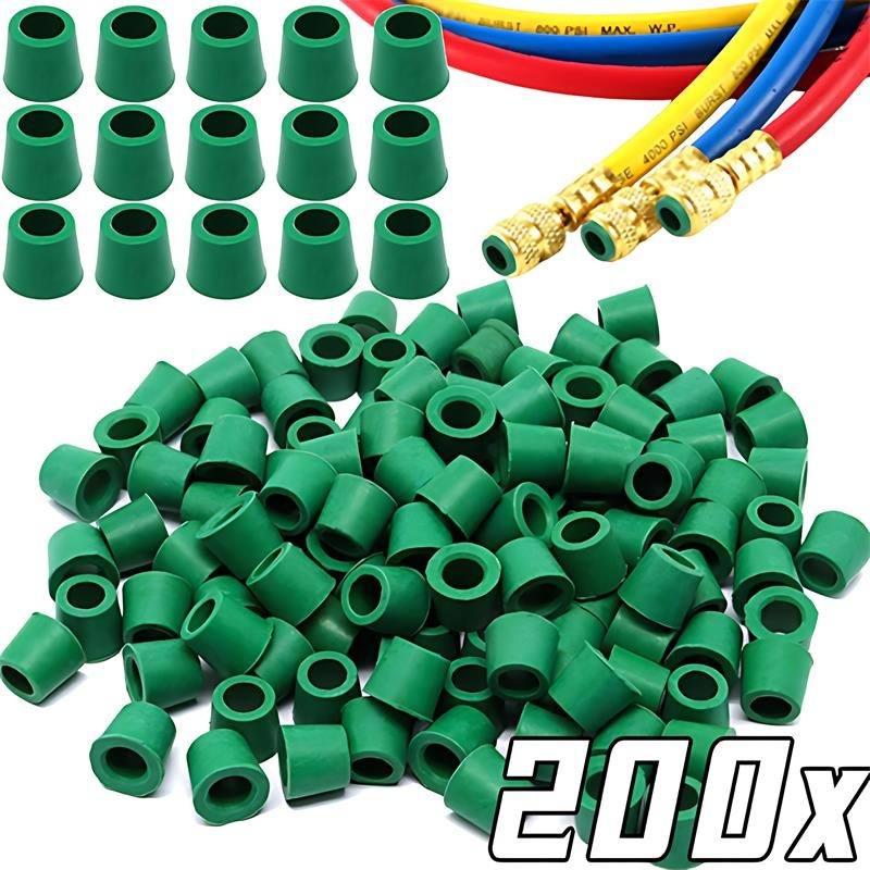 200-50Stck Gummi Dichtung Klimaanlage 1/4'' Ladung Schlauch Ventil Dichtung Verteiler Reparatur Dichtung Bausatz Ersatz Auto zubehör