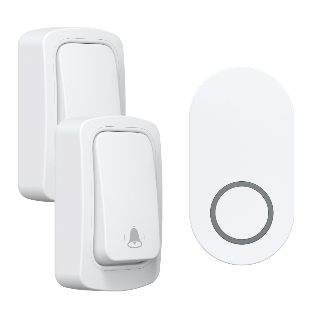 Home Waterproof Battery Free Self Generating Power Doorbell With 60 Ringtones And High Volume AC Electronic Wireless Door Bell: Brown / UK