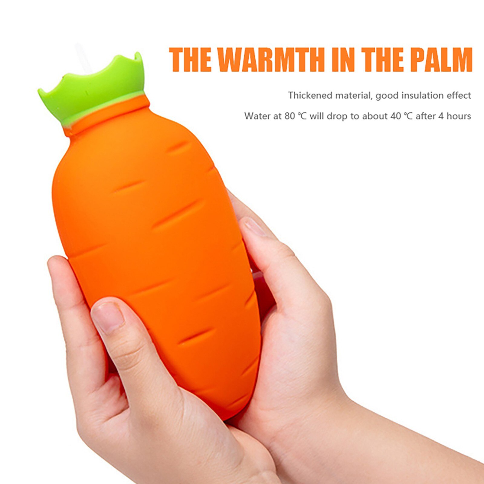 Water Bottle Color Carrot Thick PVC Silicone Rubber Water Bottle Irrigation Hand Warmers Warm Palace Warm Bag