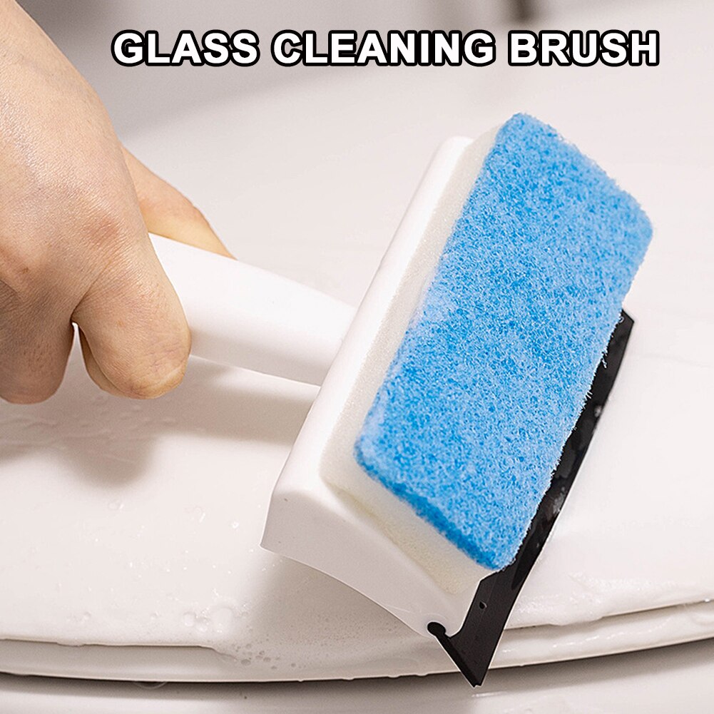2 in 1 Glass Wiper Cleaning Brush Mirror Grout Tile Cleaner Washing Scraper for Home Bathroom Car Window Washing Cleaning Tools