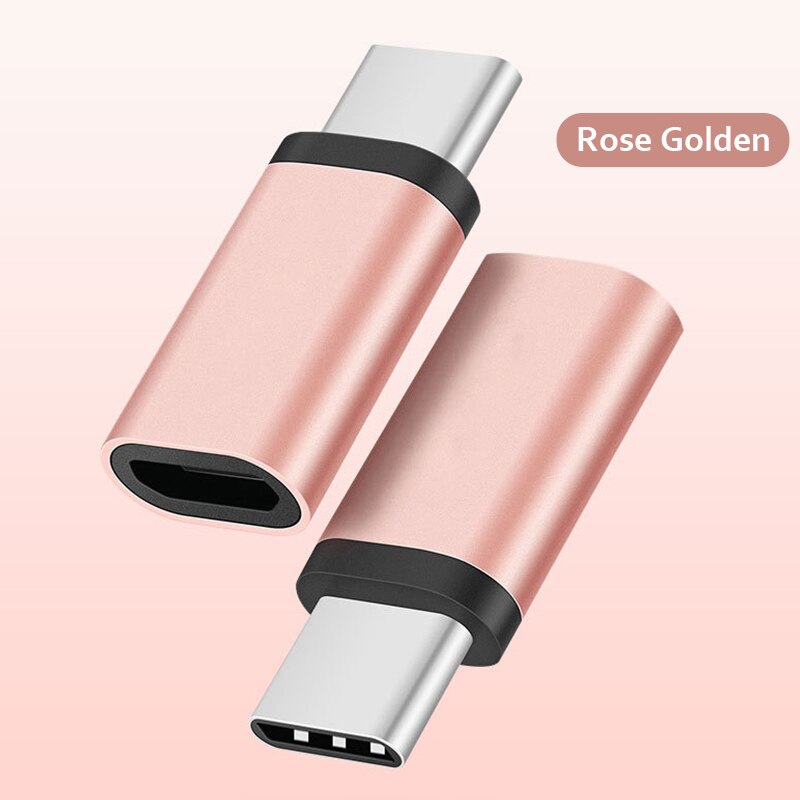 Type C-Adapter Smartphone Met Android Type C Naar Android Interface Connector Voor Xiaomi Samsung Huawei Tiny Kleine: Rose Golden