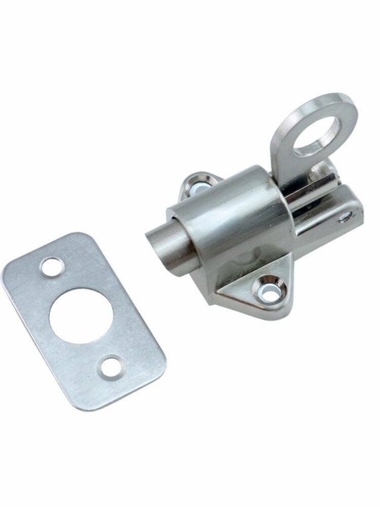 Aluminum Security Door Lock Pull Ring Spring Bounce Window Bolt Auto Close Hasp Sliding Lock Window Door Hardware