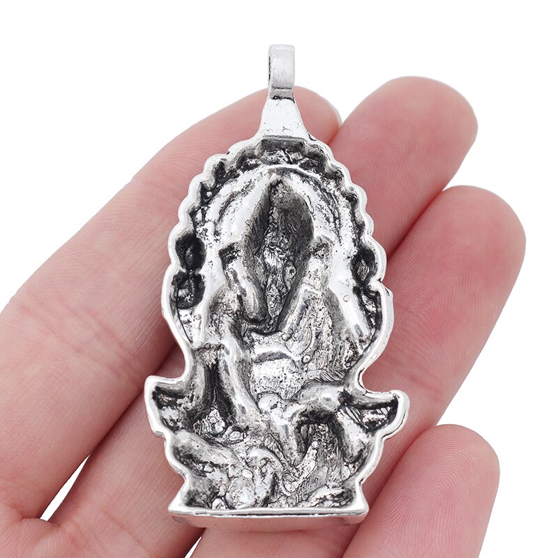 ZXZ 2 stücke Tibetischen Silber Große Ganesha Elefant Gott von Anfängen Reize Anhänger für Halskette Schmuck, sterben Entdeckungen