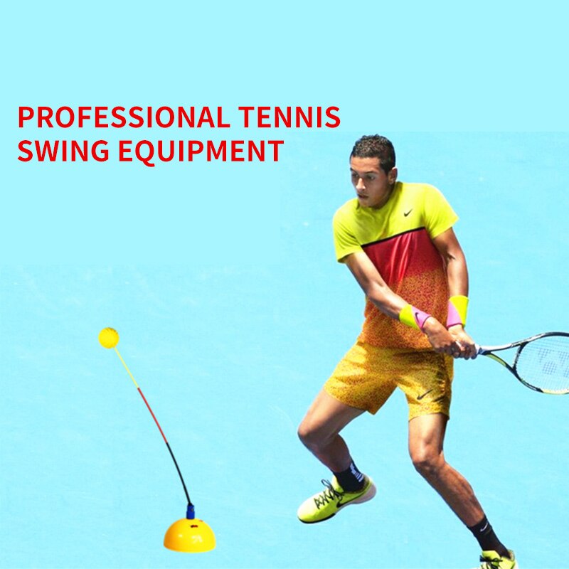Soft rod tennis træner maskine tennis praksis værktøj hit træningsmaskine tennis ketcher træningsudstyr hjemme gym