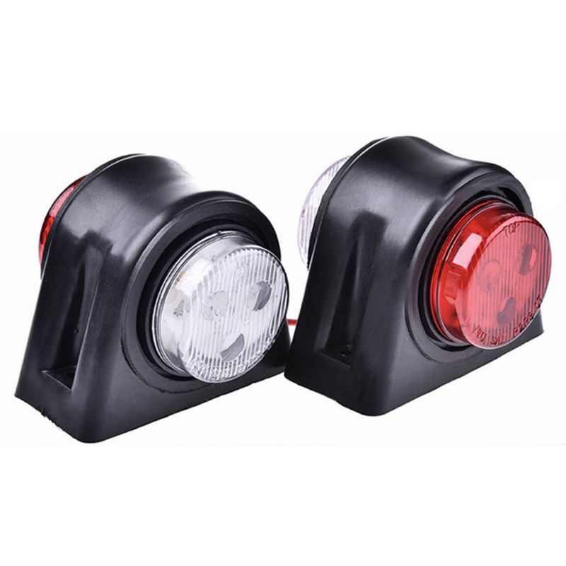 Sidemarkeringslygter 2 stk 8 led sidemarkeringslygter hvid rød lampe kompatibel med 10-30v trailer lastbil