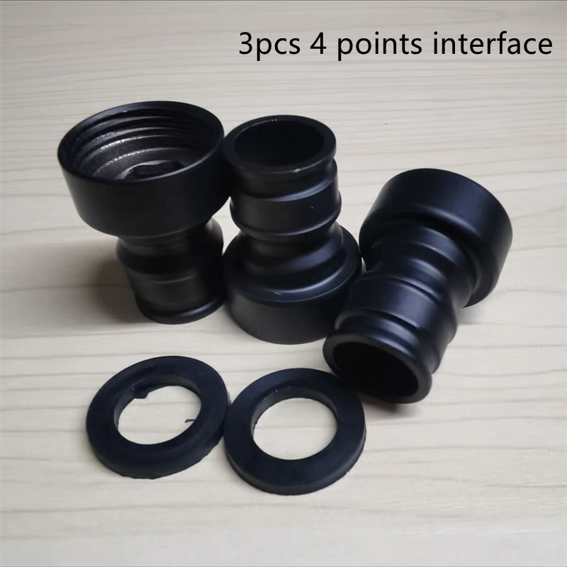 Black G1/2 Mini Multi-function Faucet Brass One Into Two Out Dual Control Washing Machine Tap Three-way Toilet Triangle Valve: I