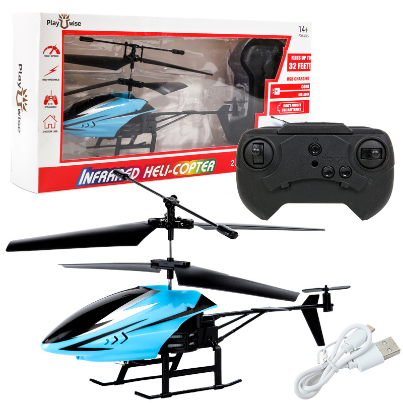 Helicóptero de juguete anticolisión con Control remoto inalámbrico de 6 estilos con 2 canales con caja de para niños y adultos