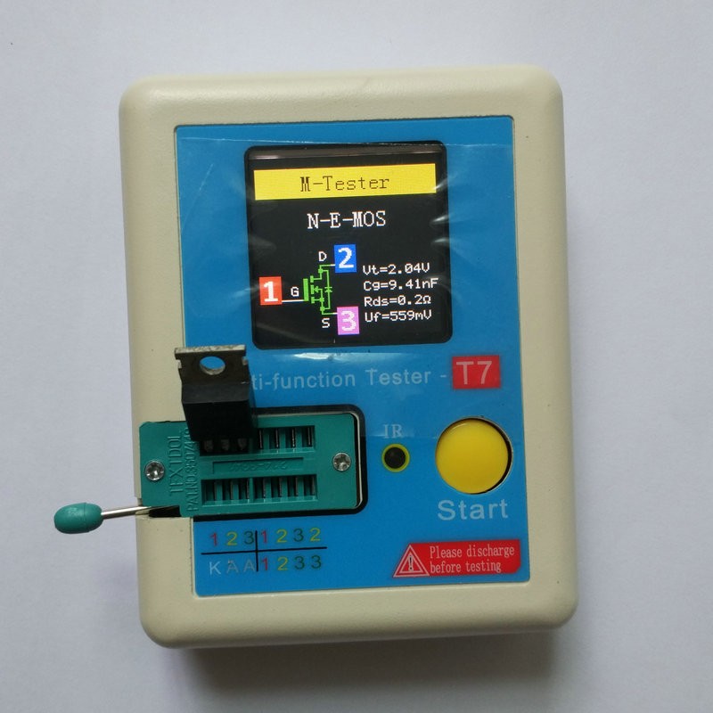 Tiristor controlado por silicio inductor capacitancia ESR Placa de color transistor tester LCR-TC1/T7/T4-H