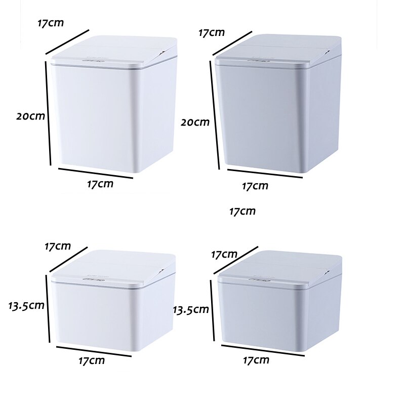 Poubelle de bureau à Induction intelligente 4L/6L, poubelle Portable de voiture, ménage cuisine chambre à coucher, Mini seau de stockage de collations 1 pièce