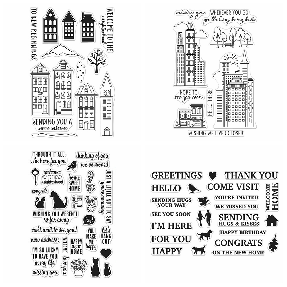 Een Warme Welkomststempel En Cutting Dies Wegwijzer Duidelijke Stempels Voor Diy Scrapbooking Decoratie Papier Ambachtelijke Albumkaarten Maken