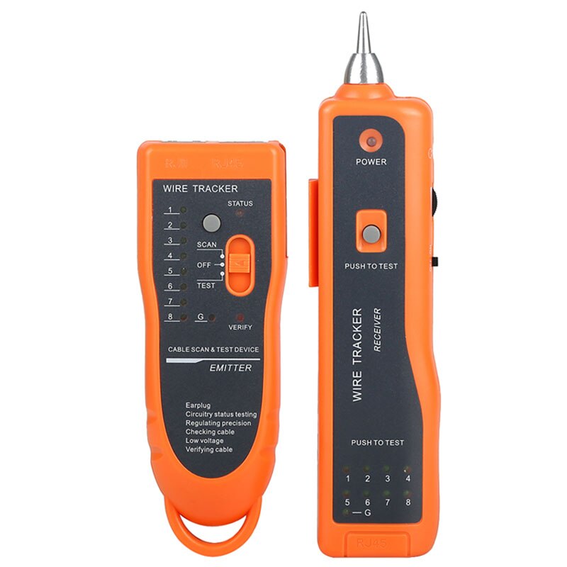 Utp stp kat 5 kat 6 rj45 lan netværkskabel tester linjefinder  rj11 telefonledningssporer sporing diagnose-tonesæt xq -350