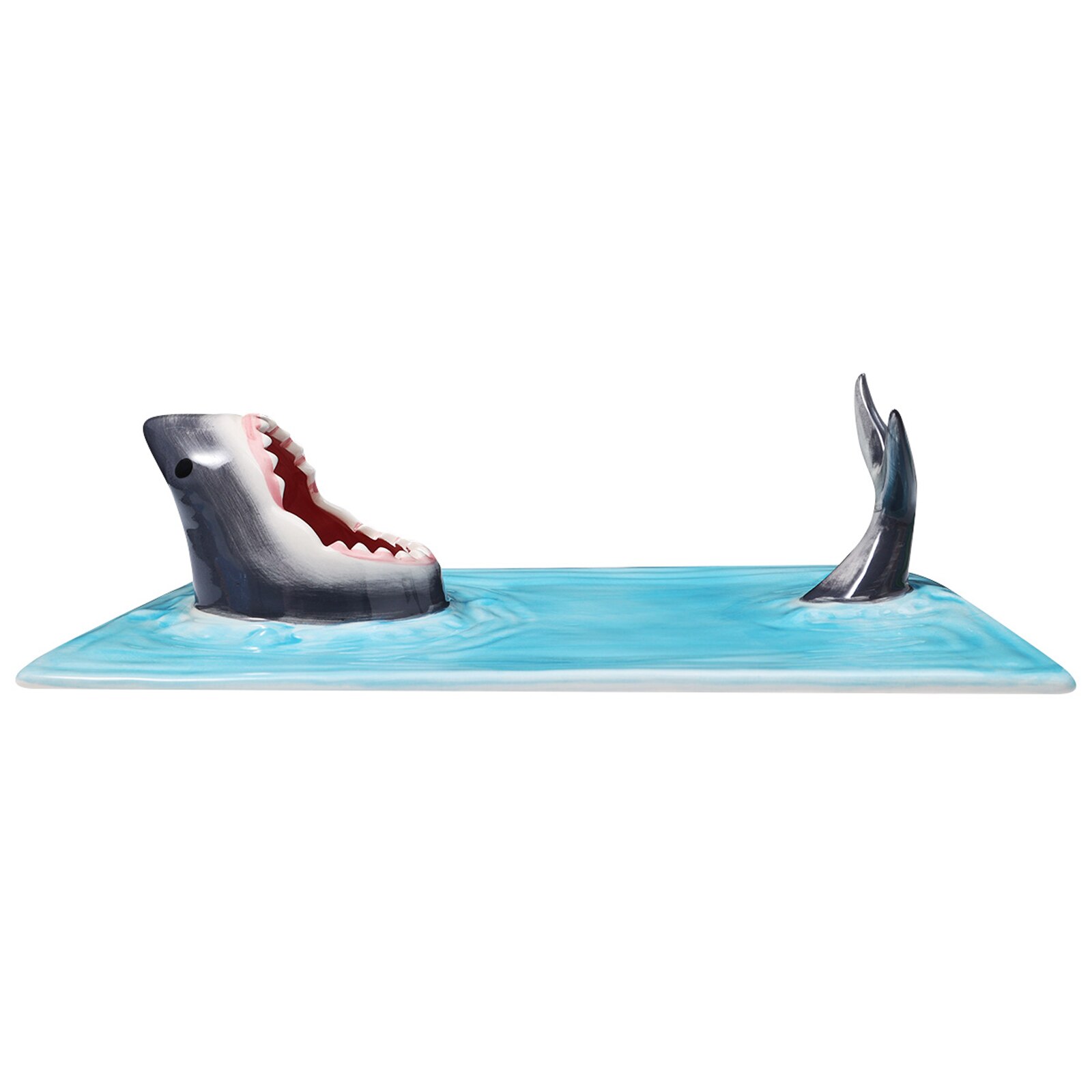 Plato de Sushi de cerámica con forma de tiburón, tabla rectangular de queso, mesa de comedor, decoración de cocina