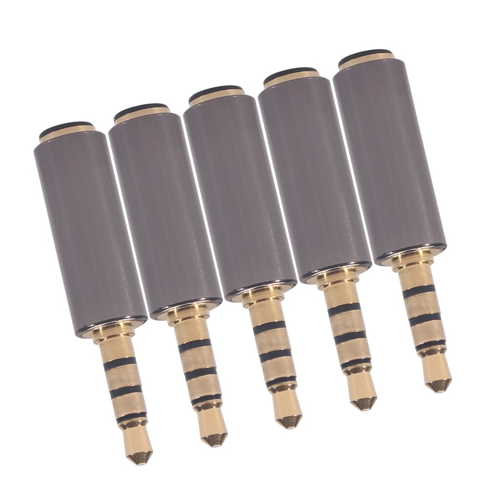 Convertisseur d&#39;écouteurs et microphones, 3.5mm, 5 pièces, adaptateur CTIA vers OMTP