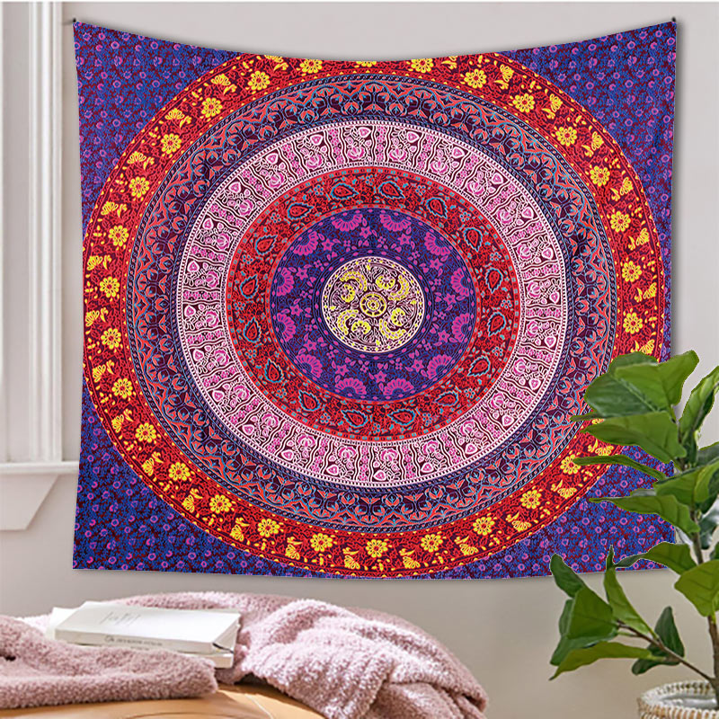Mandala Tapestry Wall Art, Home House Hogar, Bedroom Masion Jardim Aesthetic Decor for 2023 Tapiz Y2k Arazzi Wall Hang: 65x45 cm / Vert Olive