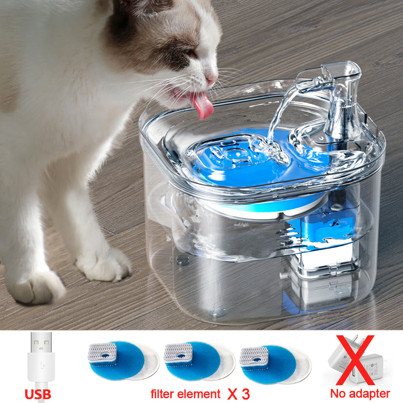 Fuente de agua inteligente para gatos, dispensador de agua con filtro automático, alimentador, Sensor de movimiento, tazón de acero inoxidable para mascotas: B-Filter X3