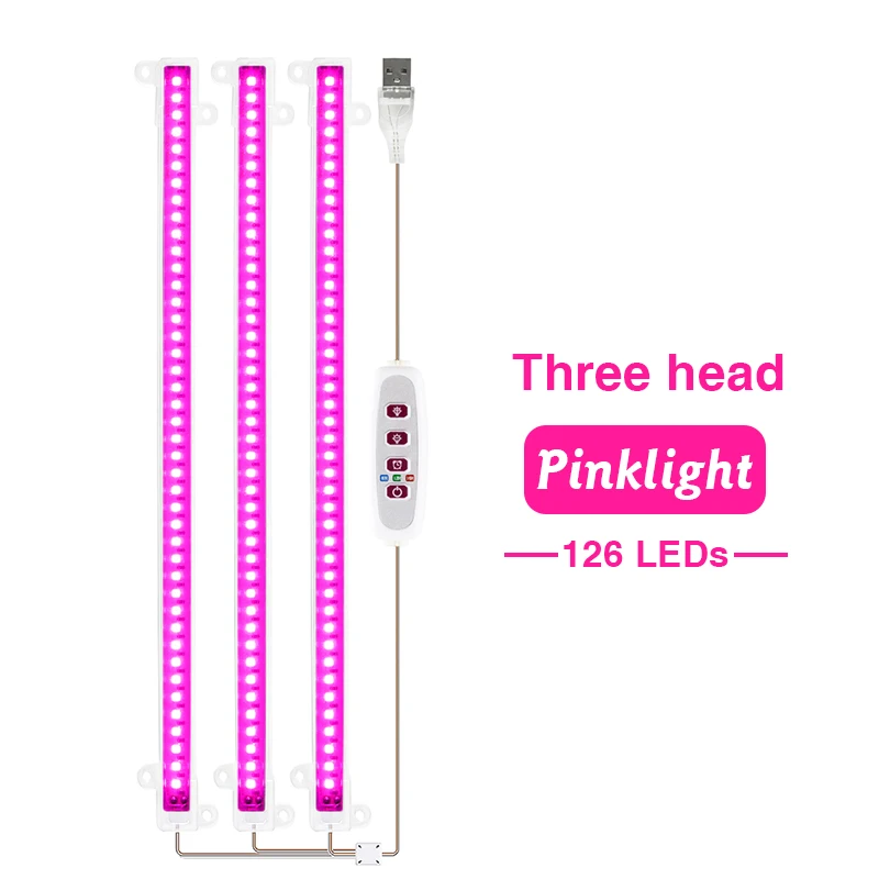 LED Full Spectrum Phyto Lamp USB 5V Grow Light Bar 30cm 1T 2T 3T 4T Plants Flowers Led Greenhouse Cultivo Hydroponic: green