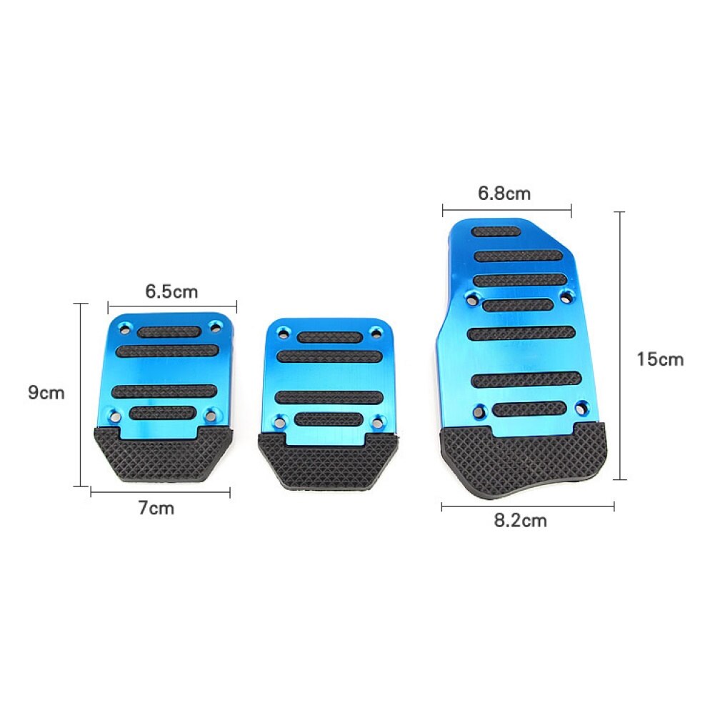 2Pcs/3Pcs Car Vehicle Automatic Manual Accelerator Brake Metal Foot Pedal Set