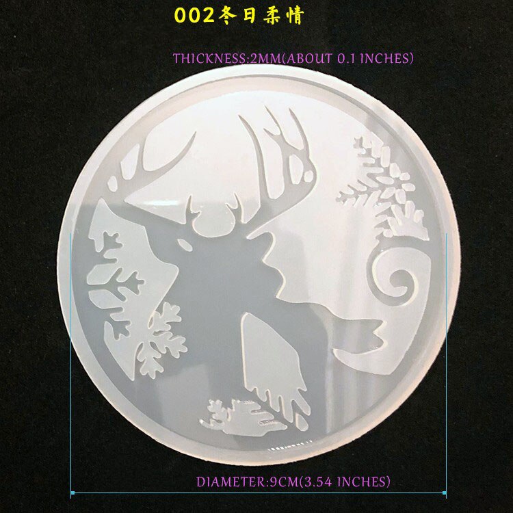 Transparent Silicone Mould Resin Decorative Craft DIY Winter lovers girl owl elk Type epoxy resin molds for jewelry making tool: 02
