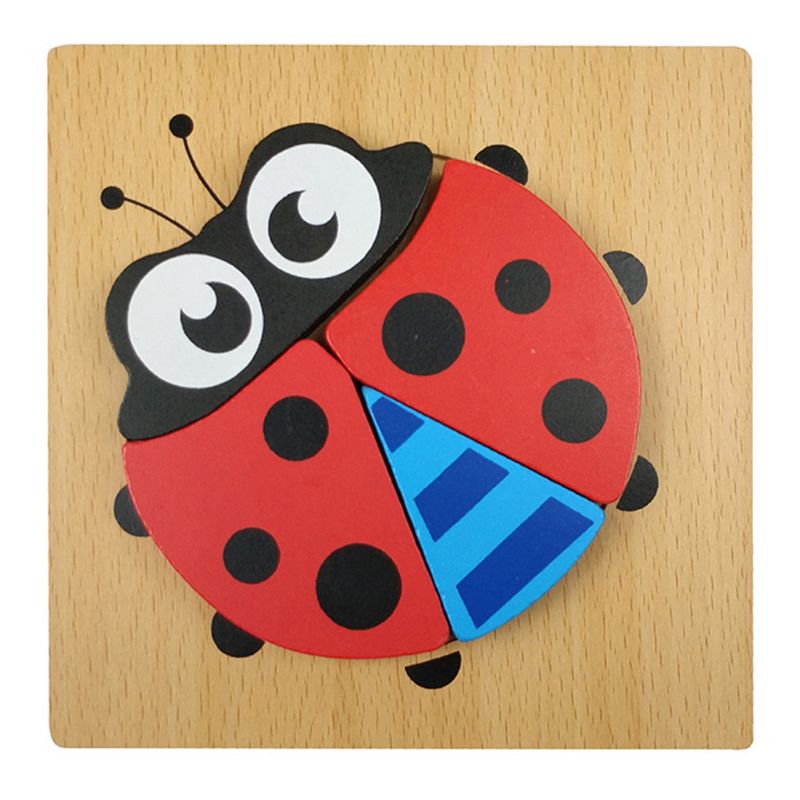 Wooden Jigsaw Puzzles Animal Educational Toys for Toddlers 1 2 3 Years Old Pack 203E