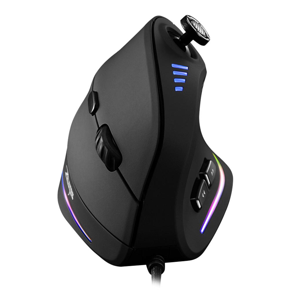 ZELOTES Vertical Gaming Mouse Programmable 6/11 Buttons USB Wireless/Wired RGB Optical Remote Ergonomic Mouse Gamer Mice