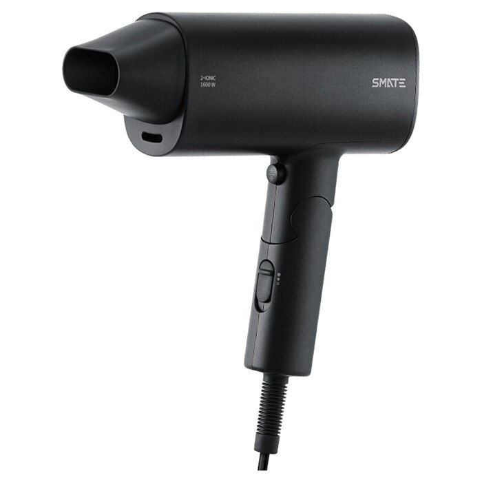 Xiaomi Youpin Smate Föhn Home Reizen High Power/Vouwen/Negatieve Ion/Koud Haardroger Kappers Gereedschap 1600W 220V: Black / VS