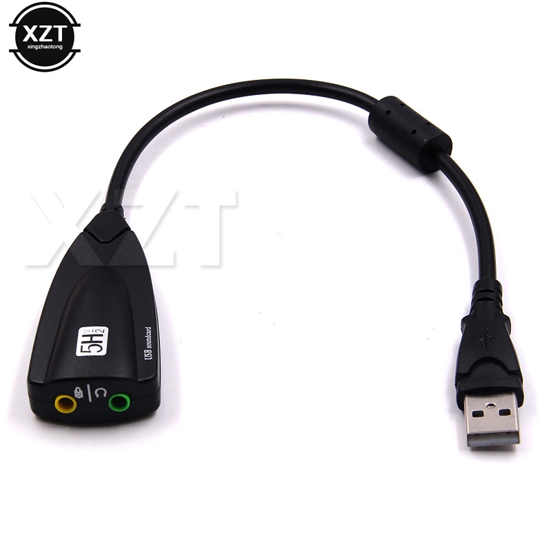 1 pz 3.5mm USB A 3DCH Canale Virtuale Sound Track Esterno USB Scheda Audio 5HV2 7.1 Adattatore Audio Cuffie Con Microfono per Lap