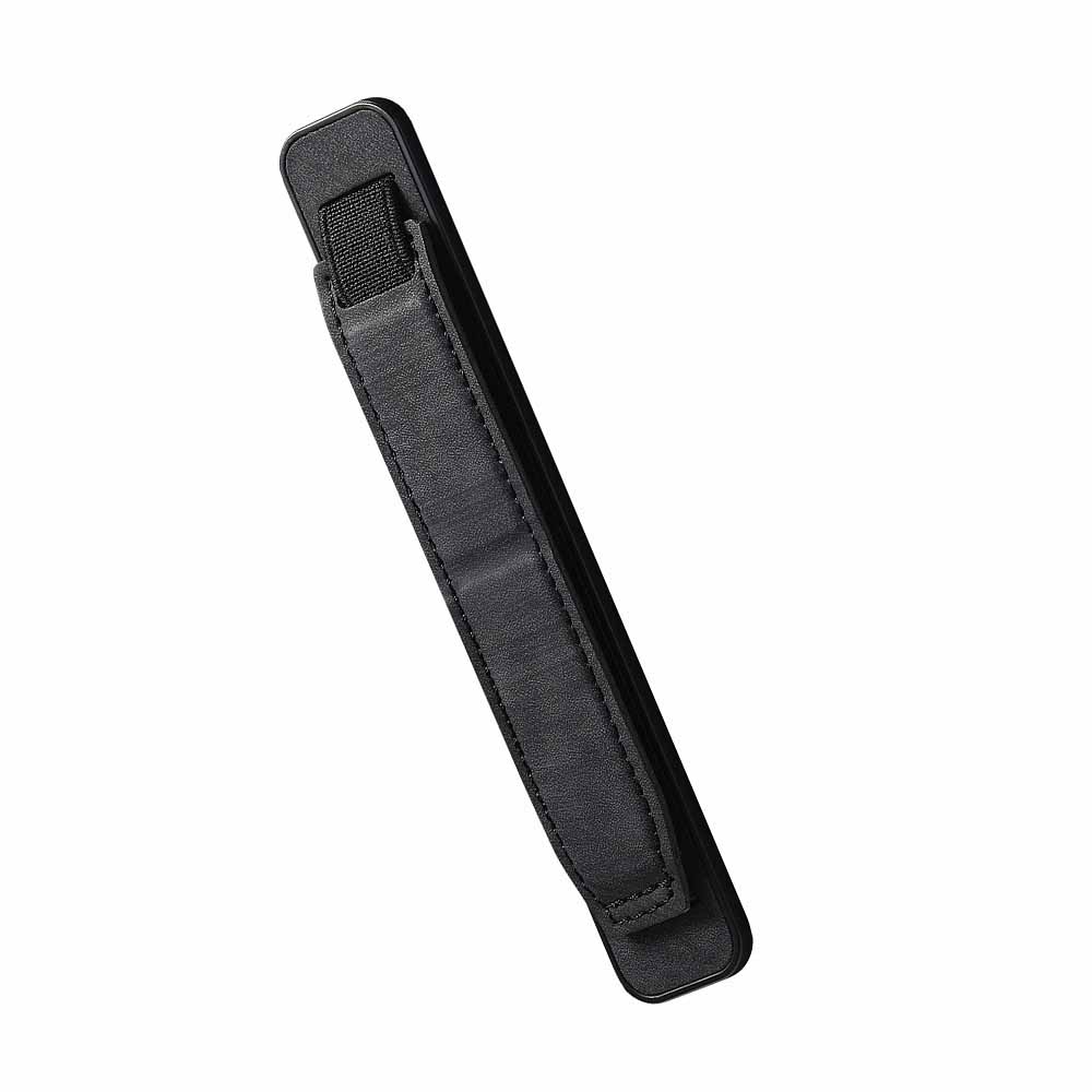 2-in-1 Phone Strap Grip Holder, Silicone Kickstand, Finger Holders for Most Smartphones: black