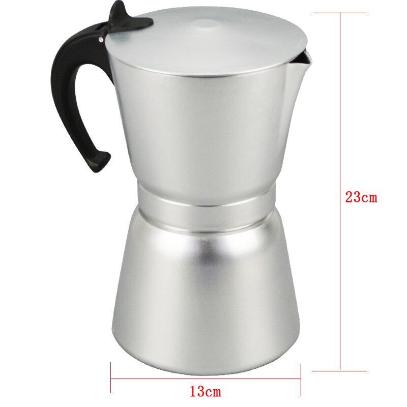 ATWFS 12 Cups Aluminum Moka Pot Portable Coffee Maker Stove Top Coffee Maker Pot Coffee Brewer