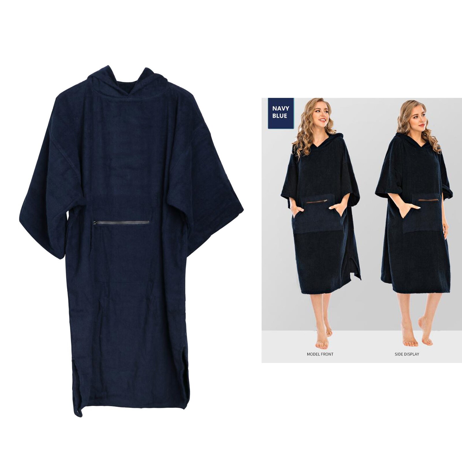 LOMTRATS Sneldrogende Surfponcho, Wikkeldoek, Badjas, Capuchontrui Voor Volwassenen Mannen Vrouwen Of Gezinnen Microvezel Zwemmen Strand Surfen Duiken Baden Thuis 2116880107