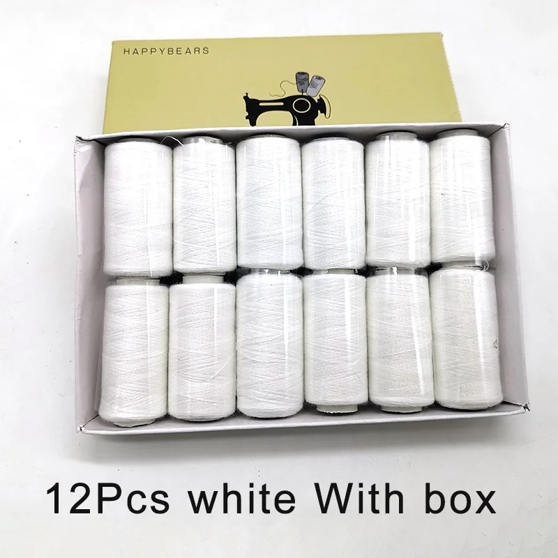 12Pcs Sewing Threads Kits Polyester Threads 380Yards Per Spools Embroidery Threads Bobbin Thread for DIY Crafts Sewing Machine: Dark Grey
