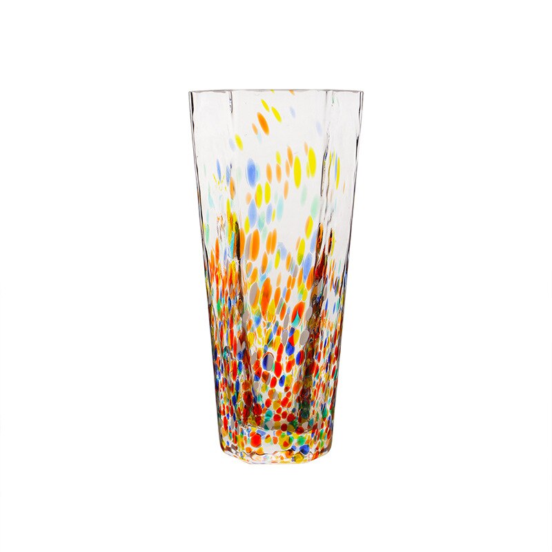 Hammer Hexagonal Cup Ins Fresh Couple Glass Water Cup Household Drink Juice Cups Coffee Mug Whiskey Glass Speckle Teacup