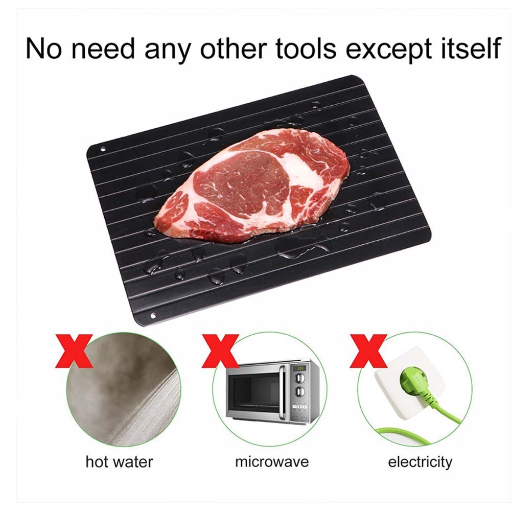 2-in-1 Fast Defrosting Tray Thaw Frozen Food Meat Fruit Quick Defrosting Plate Board Defrost Plate Cooking Tools Kitchen Gadgets