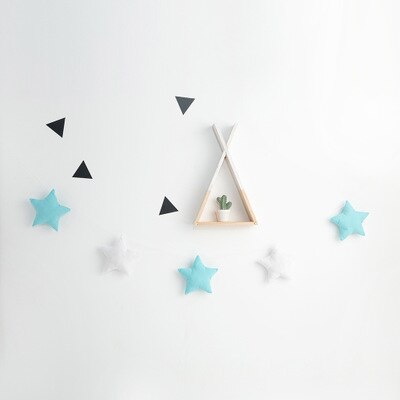 5 pièces étoiles tente corde suspendue chambre lit décoration pendentif nordique mur enfants chambre photographie jouet enfants noël accolade: Vert blanc