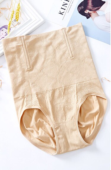 High Waist Seamless Shaper Abdomen Women's Tights Underwear Women Postpartum Repair Body Shaping Hips: Khaki / XL