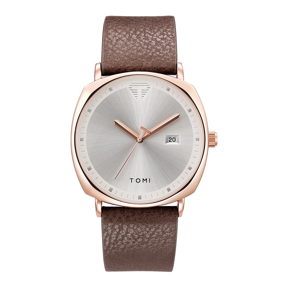 Mens Casual Watch for Men Quartz Watches Simple Relogio Masculine Leather Strap Watch Minimalist Male Clock Best: QT240-3