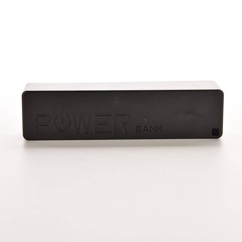 1PC Plastic Power Bank Box 18650 5V 1A External Battery Pack Charger Case for Mobile Phone Tablets Backup Power 6 Colors: Black