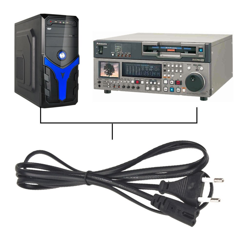 1pc Power Cord Cable EU 2-Prong Laptop AC Adapter Lead 2 Pin Top In Stock