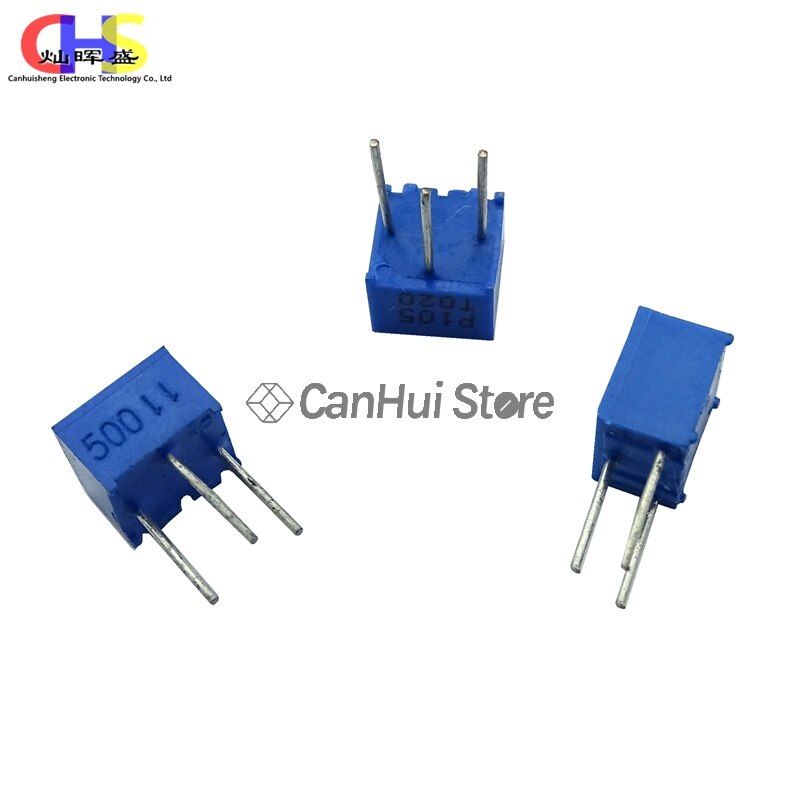10pcs 3362 3362P series resistance 101 201 501 102 202 502 103 Trimpo Trimmer Potentiometer 3362 500R 1K 2K 5K 10K 20K 50K 100K